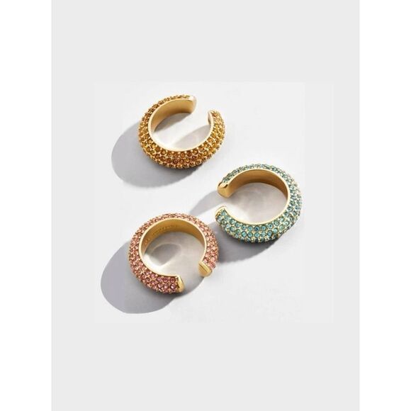 Rhinestone Ear Cuff Set Unique Shiny Decoration Retro Style Jewelry Exquisite - Picture 6 of 11